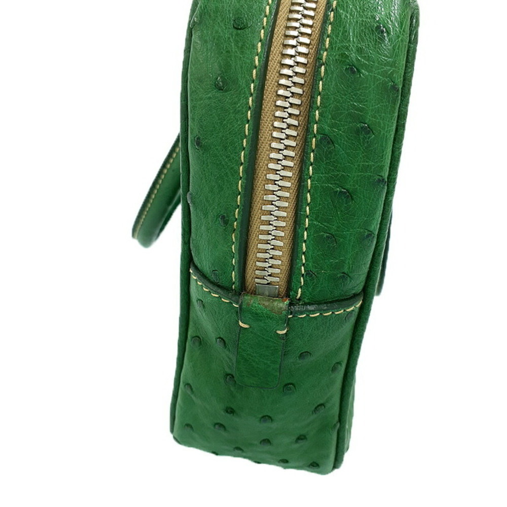 Prada bag green emerald Bauletto ostrich leather Green - Picture 6 of 9